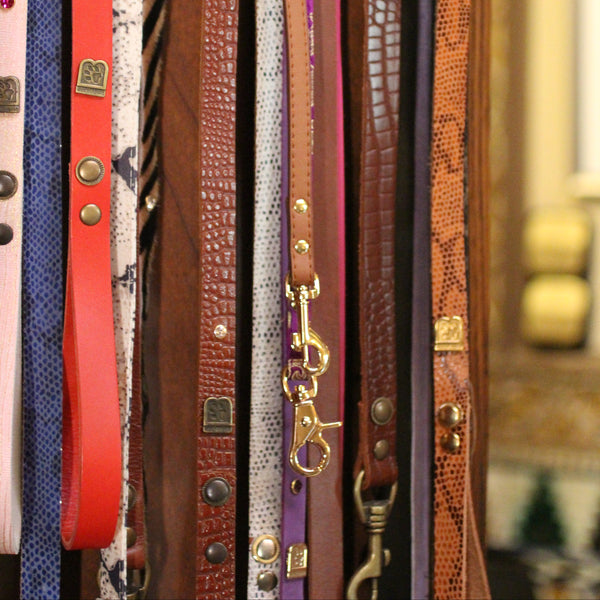 MATCHING leather LEASHES discounted buying together with DOG COLLAR