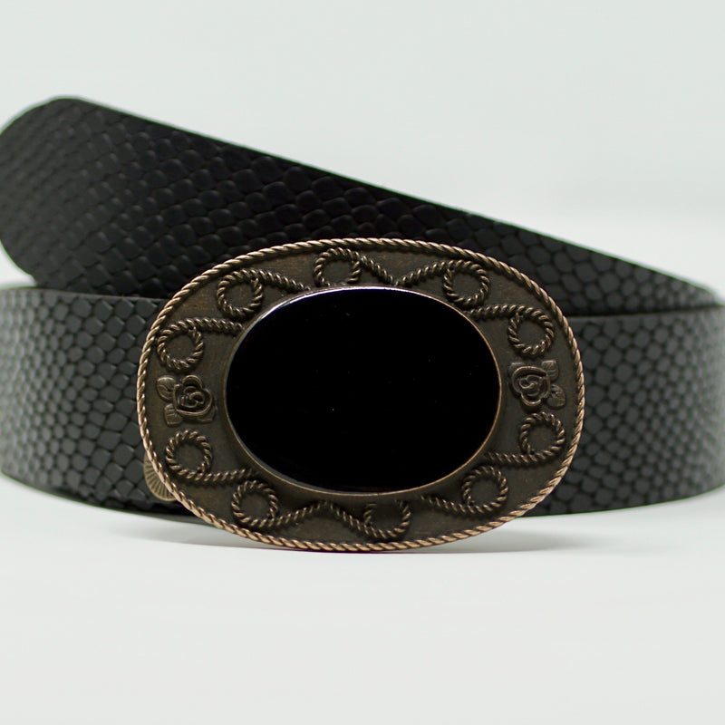 Indochine Belt in Black Snake - BARCELONADOGS