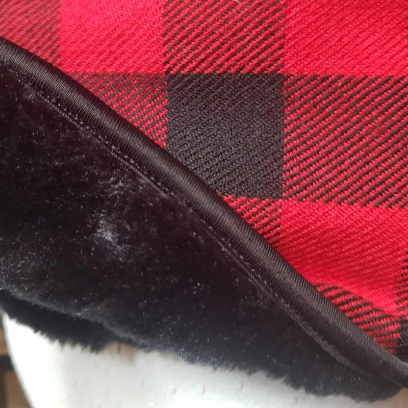 Red Black Buffalo Plaid Coat - BARCELONADOGS