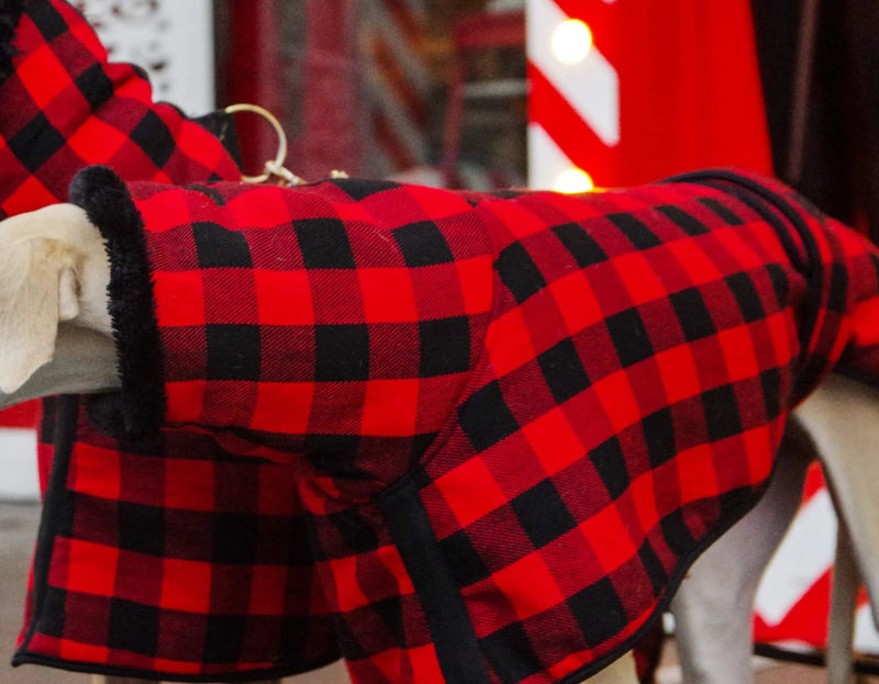 Red Black Buffalo Plaid Coat - BARCELONADOGS